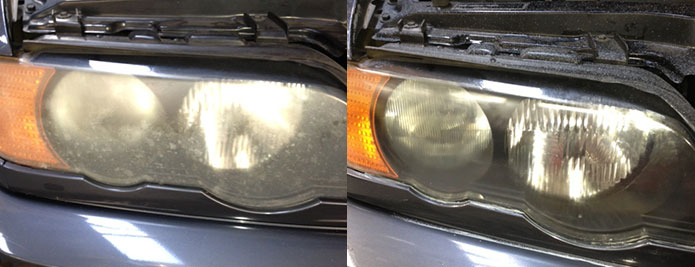 Headlight Restoration Cleaning
